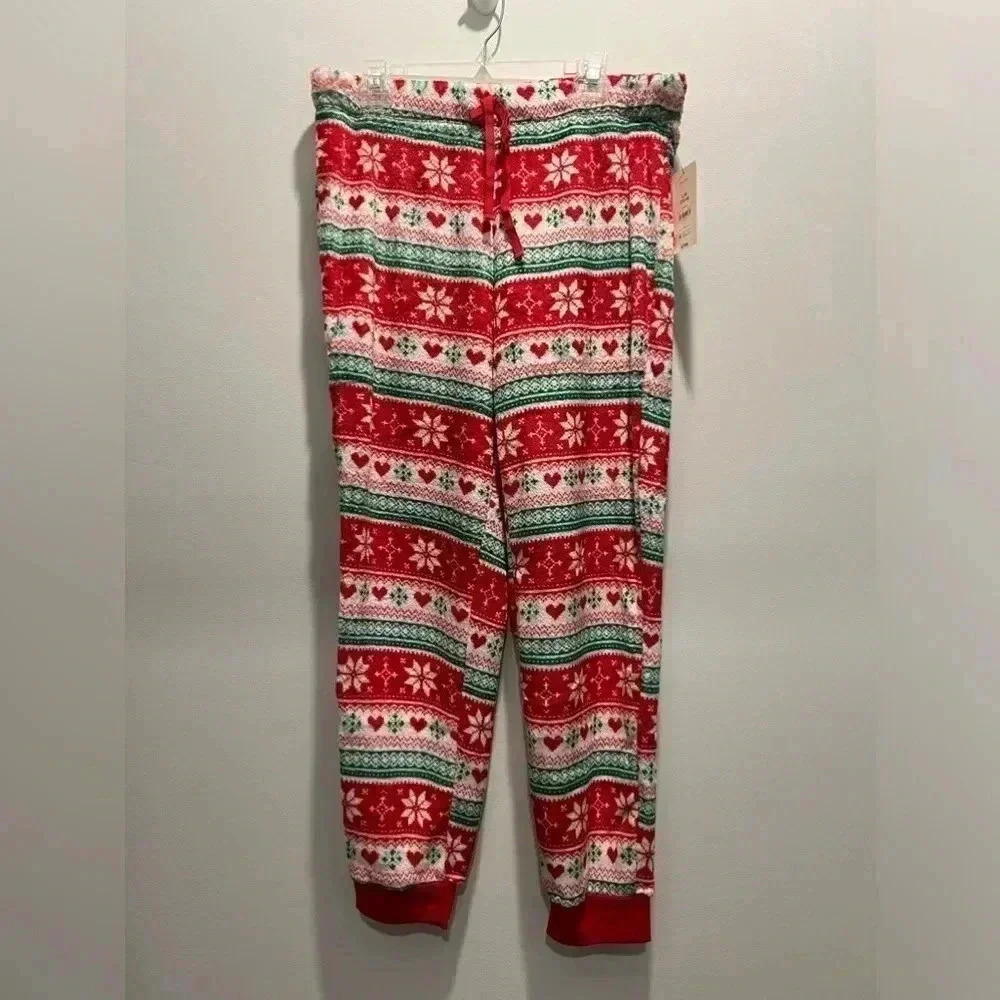 Secret Treasures Women's Fleece Pajama Pants Snowflake Multicolor​​